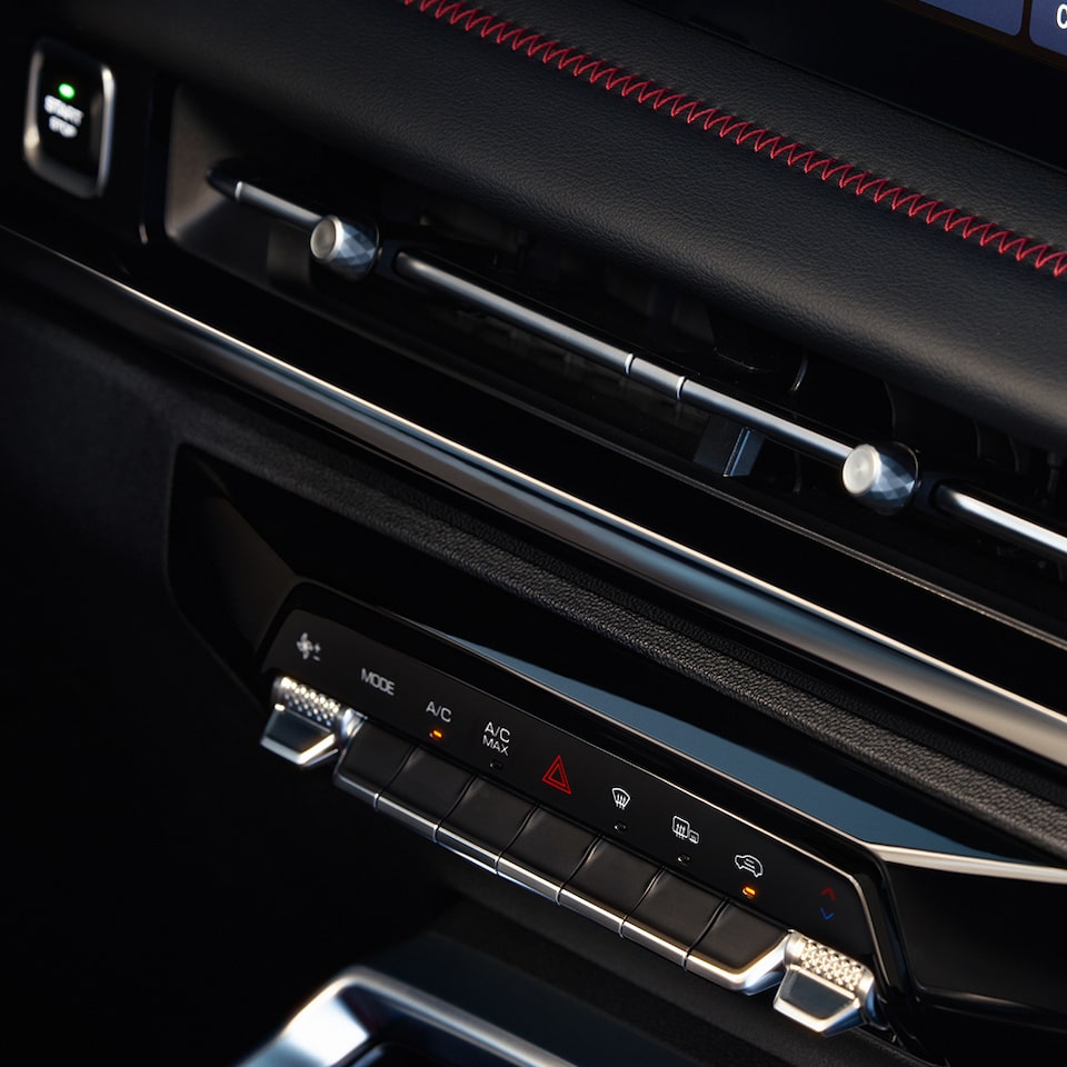Close-up of the 2026 Chevrolet Groove interior console