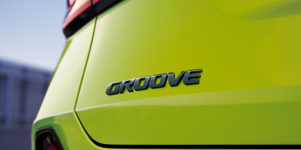 Close-up of the 2026 Chevrolet Groove badge