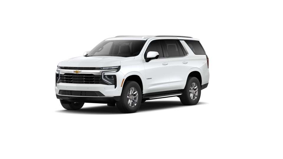 Front Three-Quarters of 2026 Tahoe SUV in Summit White