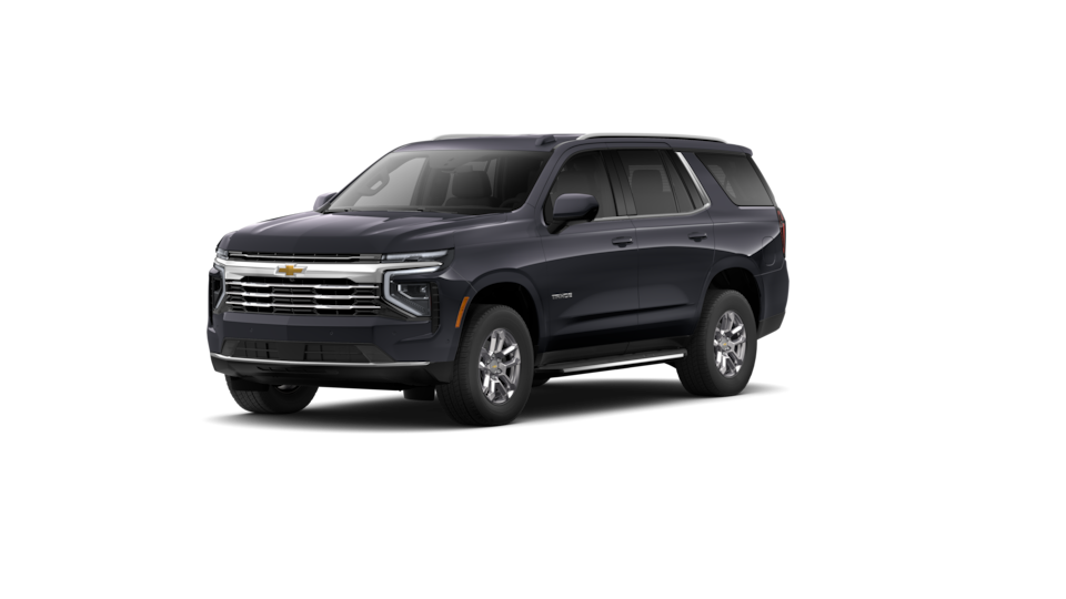 Front Three-Quarters of 2026 Tahoe SUV in Dark Ash Metallic