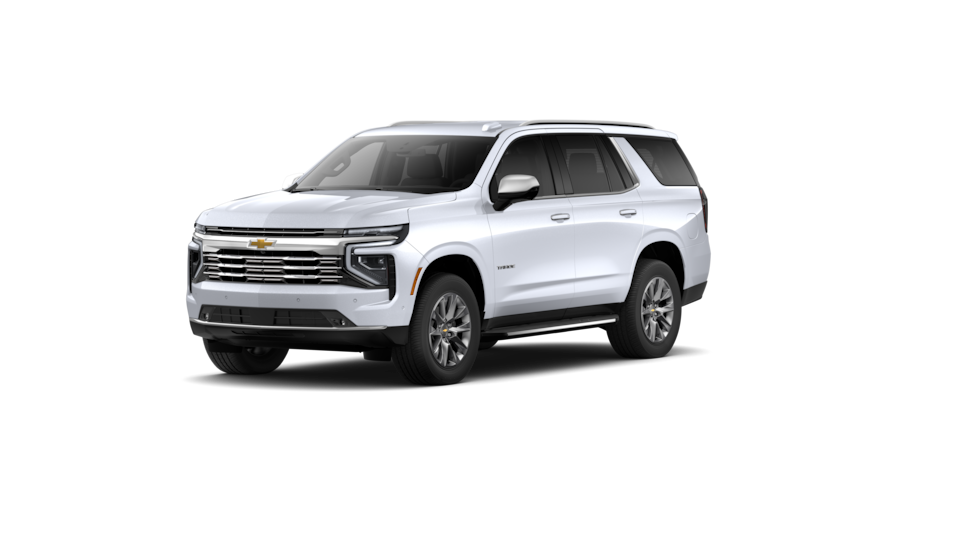 Front Three-Quarters of 2026 Tahoe SUV in Polar White Tricoat