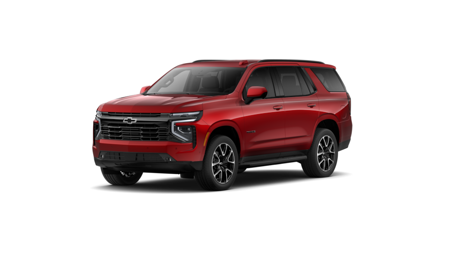 Front Three-Quarters of 2026 Tahoe SUV in Radiant Red Tintcoat