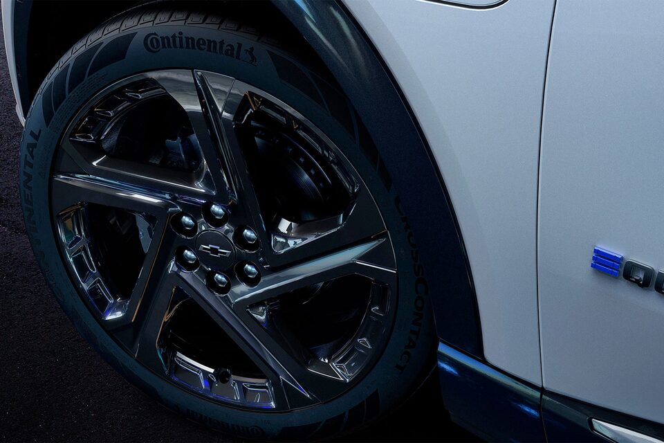 Close-up of the Front Tire of a 2025 Chevy Equinox EV