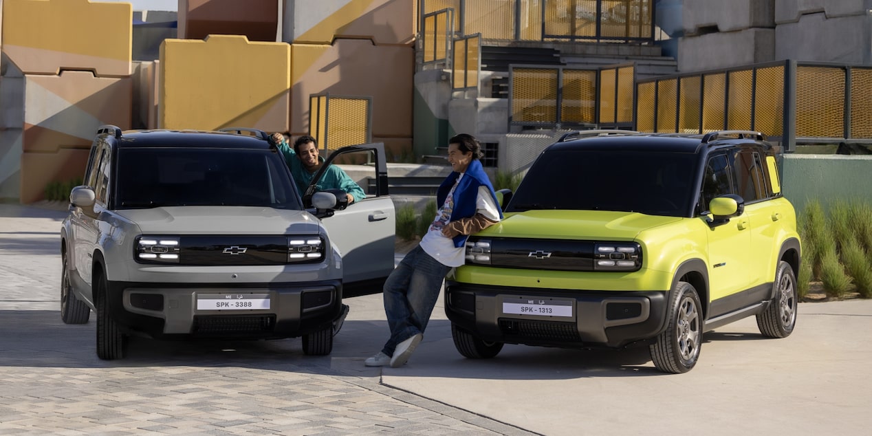 2 Chevrolet Spark EUVs parked