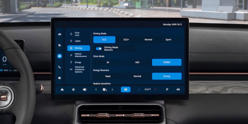 Close-up of the Infotainment Touchscreen of a 2026 Chevrolet Captiva EV