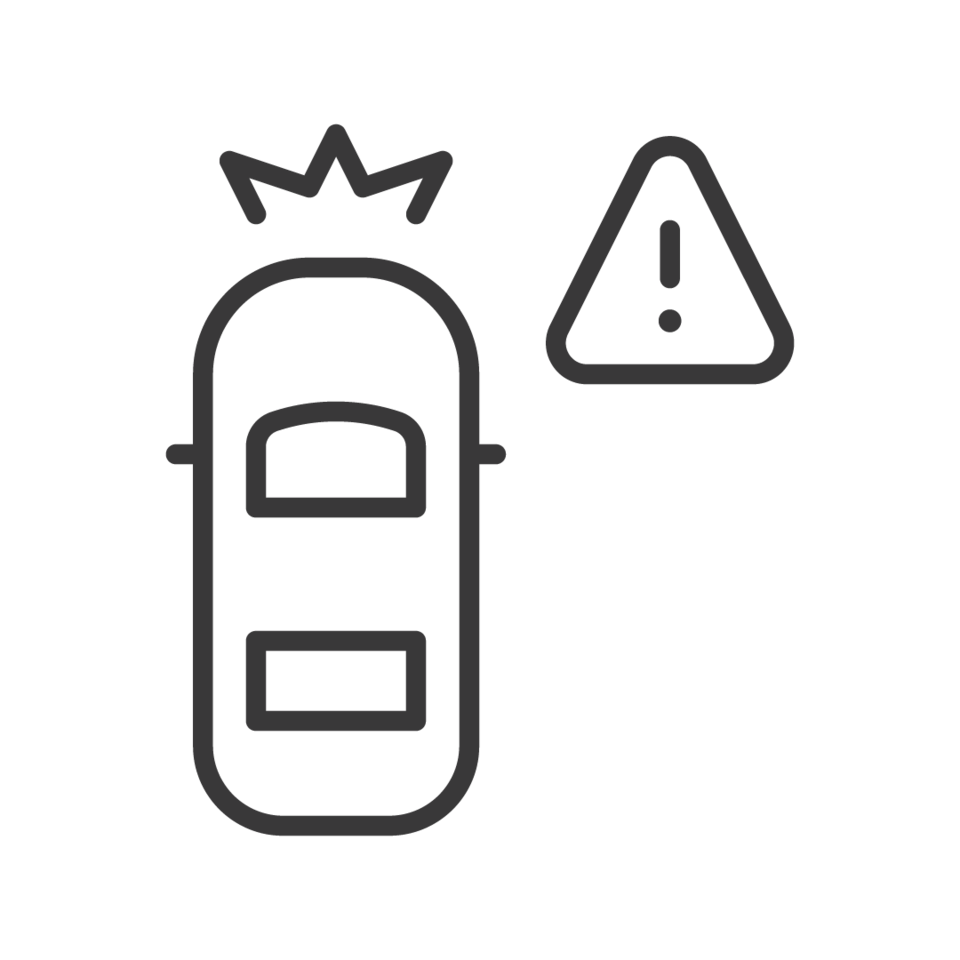 Transparent Forward Collision Alert icon