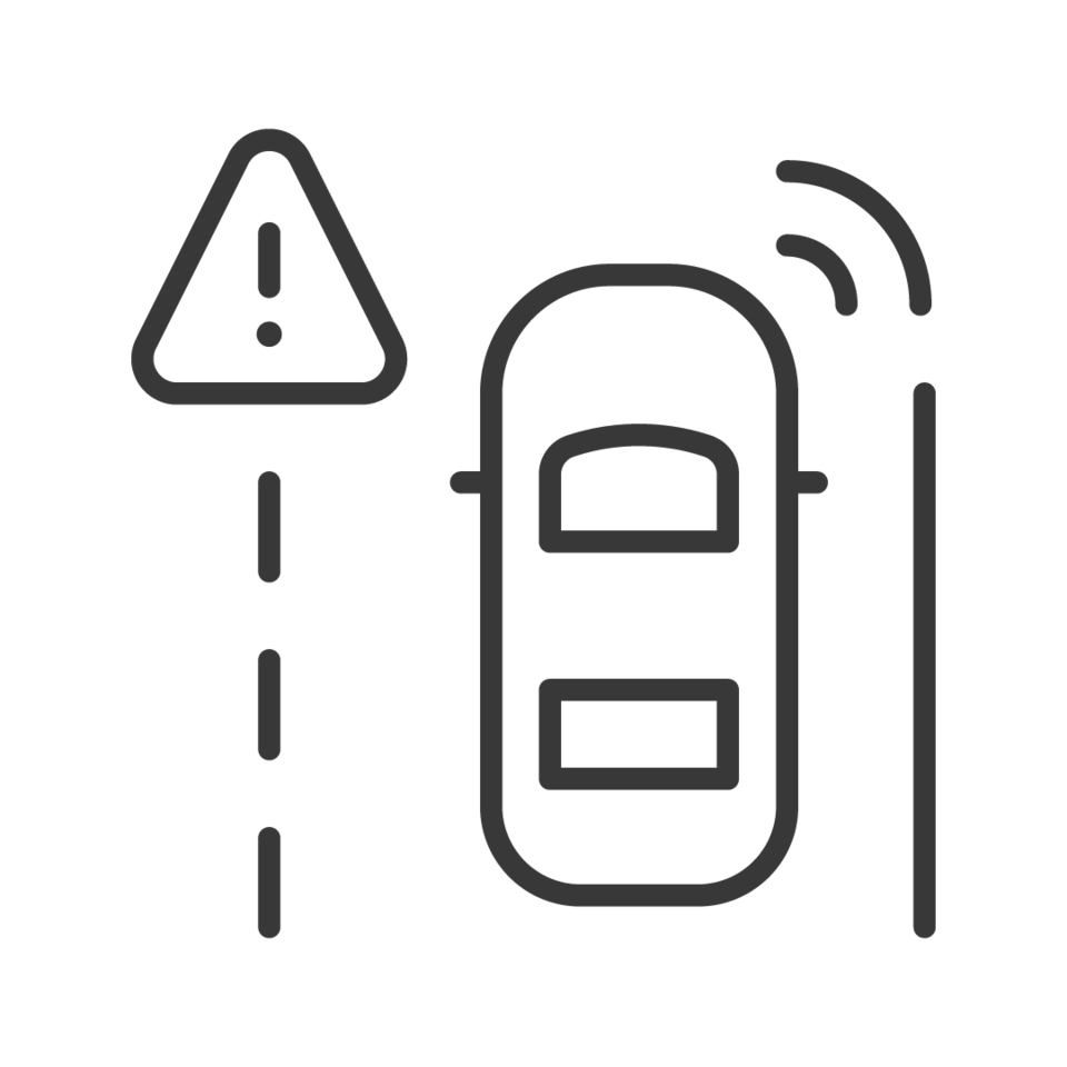 Transparent Lane Keep Assist Icon