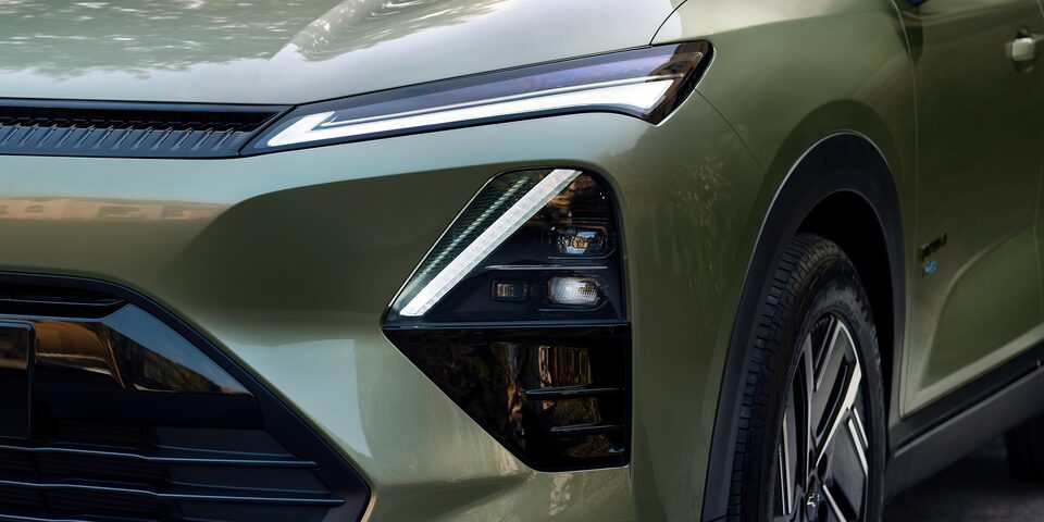 Sleek modern exterior with LED headlamps