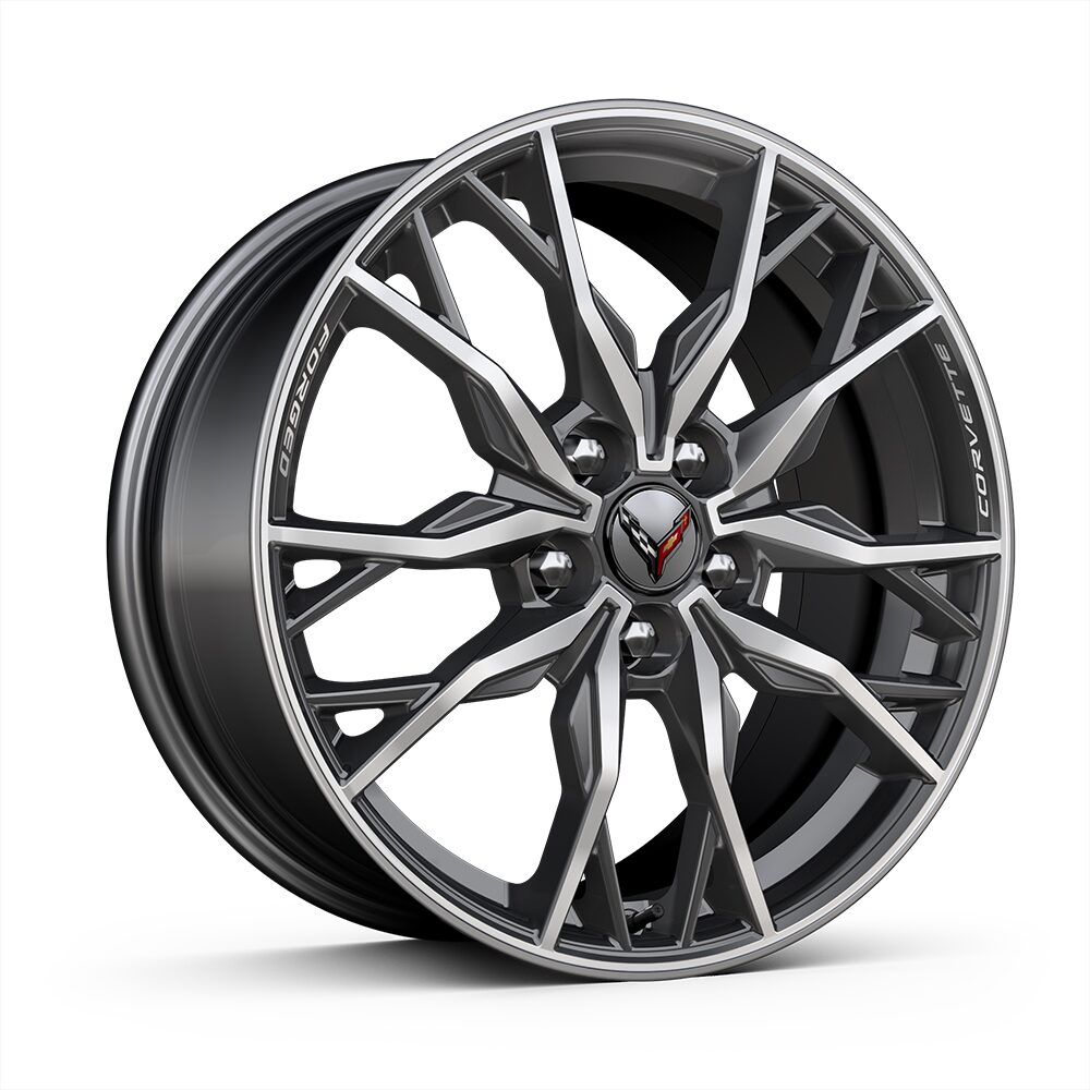 Black and Chrome Rims for the 2025 Corvette Stingray