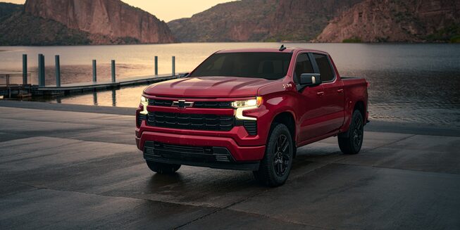 The Silverado ZR2 Parked Near a Small Creek