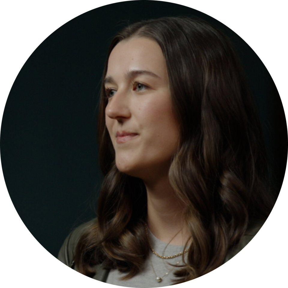 An Image of a Woman on a Black Background