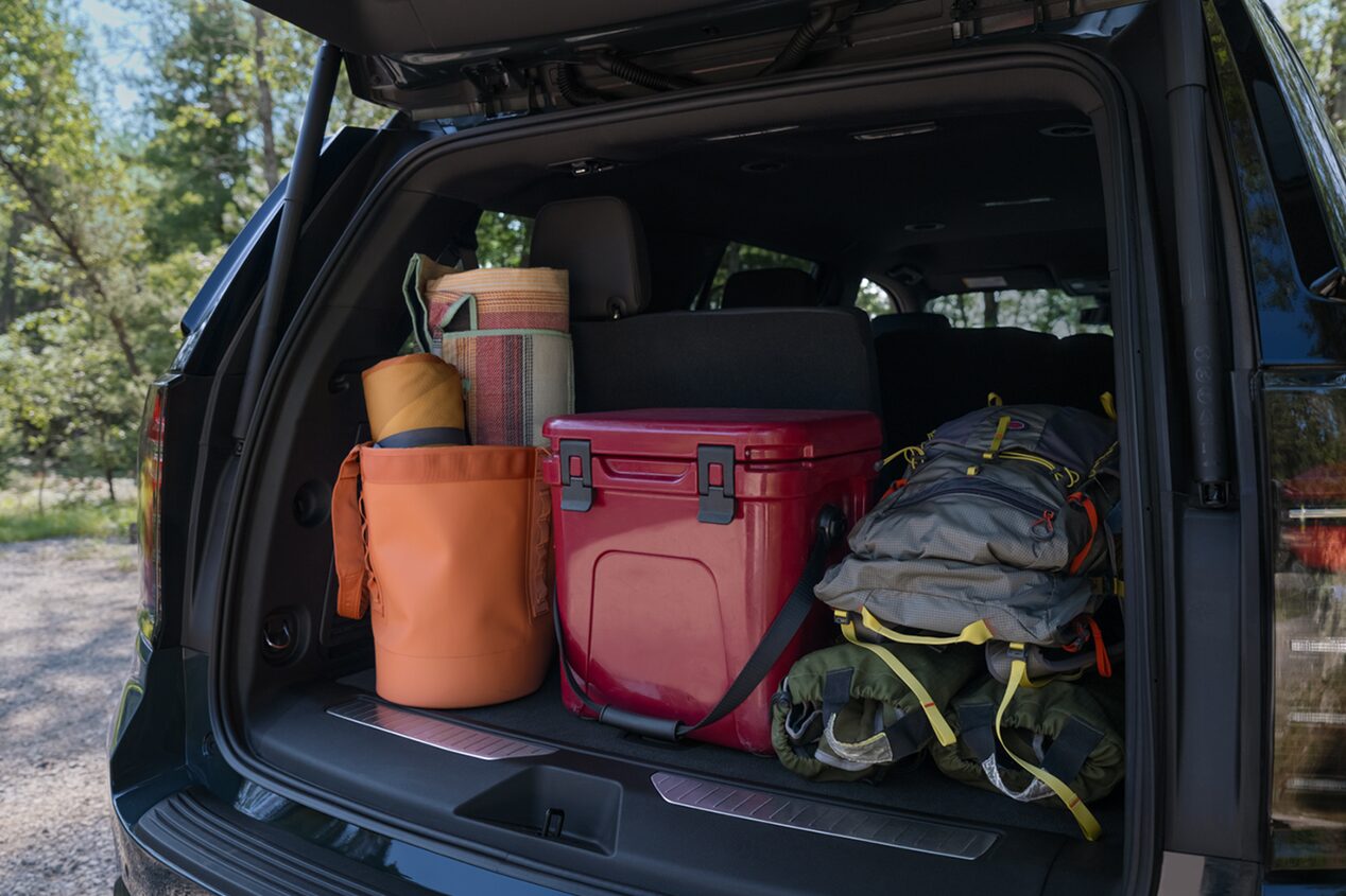 View of the Trunk Full of Camping Gear in the 2025 Chevrolet Tahoe SUV
