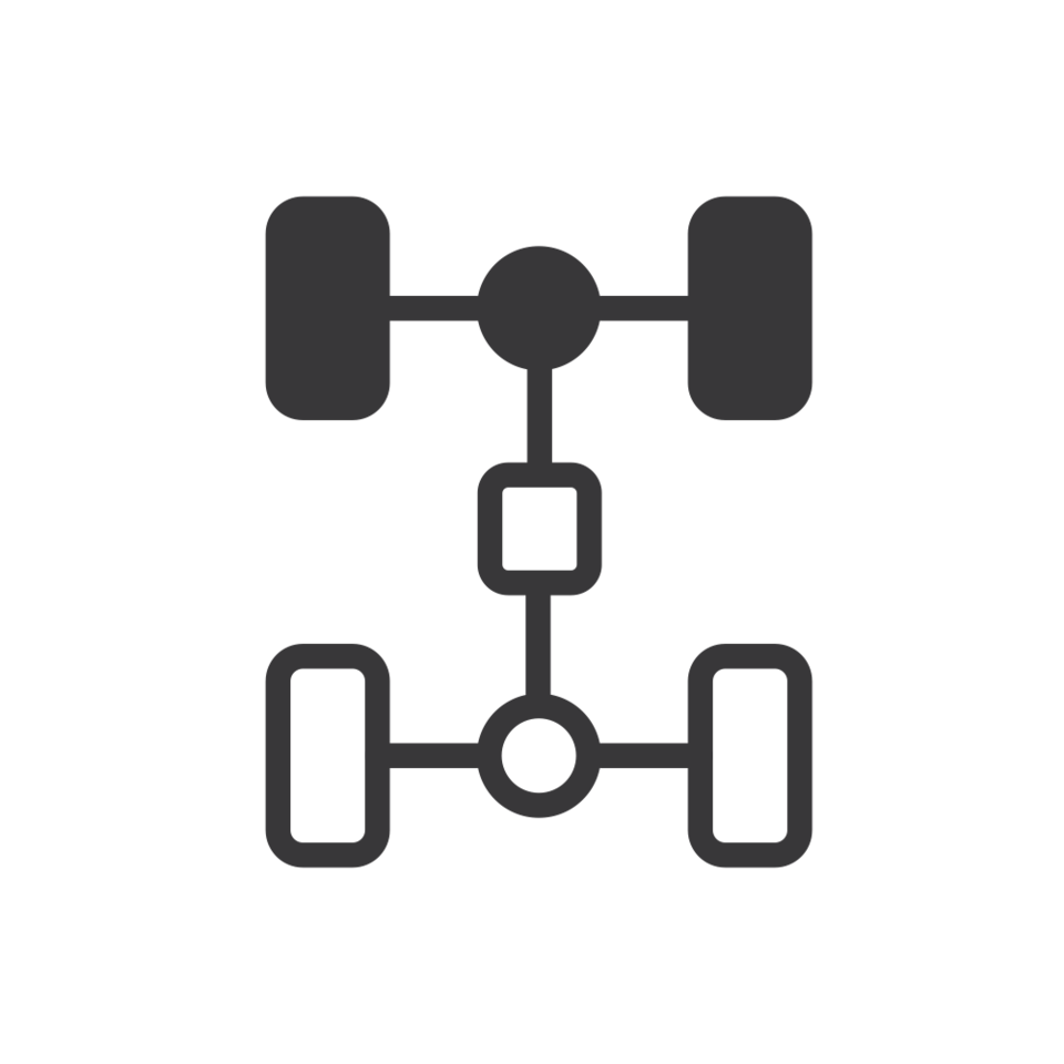 Ícono de dirección electroasistida de Chevrolet Aveo Hatchback 2025, compacto con suspensión delantera tipo McPherson