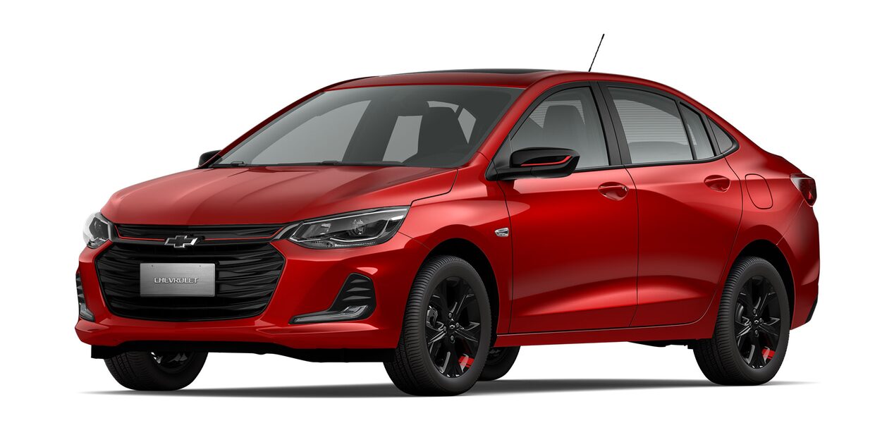 Chevrolet Onix 2026, sedán deportivo en color rojo candy