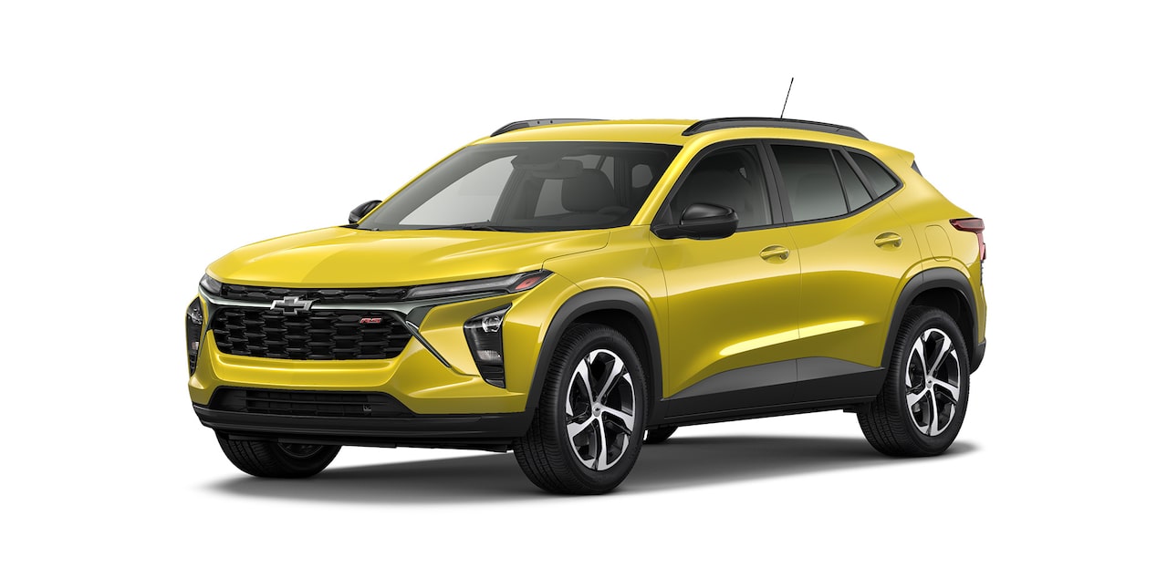 Elige tu nueva Chevrolet Trax 2025, tu SUV deportiva urbana en original color Amarillo Metálico