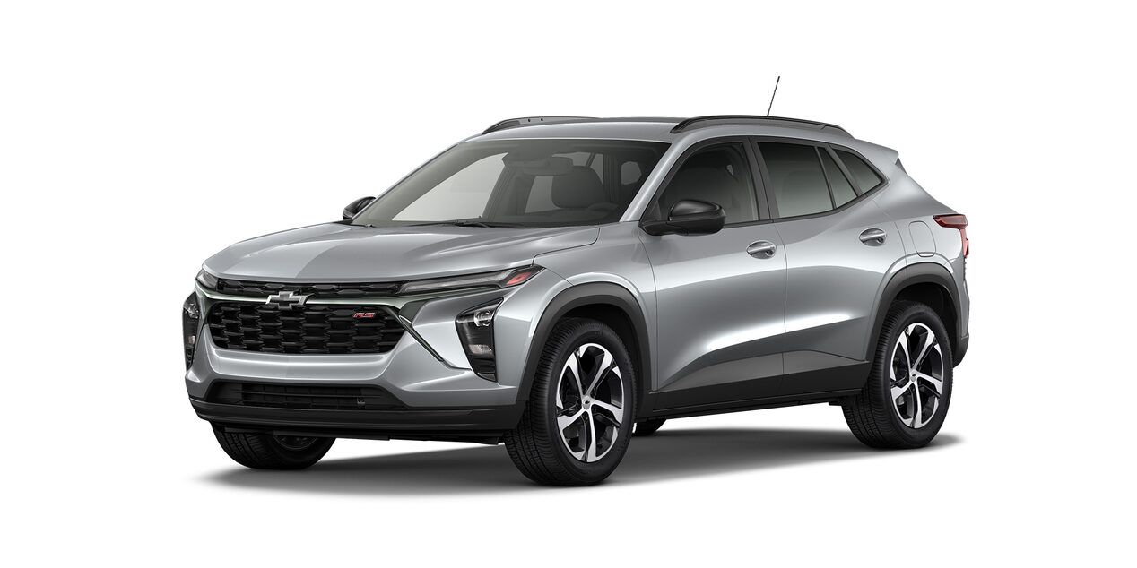 Elige tu nueva Chevrolet Trax 2025, tu SUV deportiva urbana urbana en guerrero color Gris Tiburón