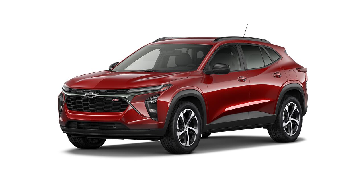 Elige tu nueva Chevrolet Trax 2025, tu SUV deportiva urbana en color Rojo Sangría