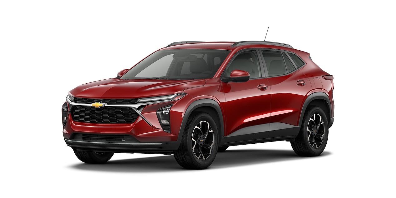 SUV deportiva urbana Chevrolet Trax 2025 versión LT transmisión automática de 6 velocidades y rines de 17 pulgadas