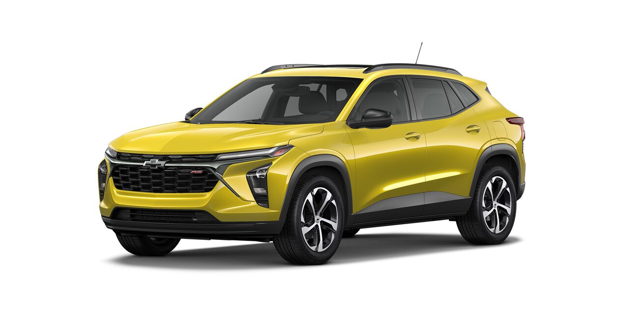 SUV deportiva urbana Chevrolet Trax 2025 versión RS transmisión automática de 6 velocidades y rines de 18 pulgadas