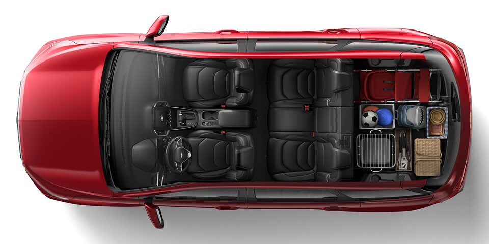 Chevrolet SUV diseñada con máximo confort y espacio suficiente para 7 pasajeros.