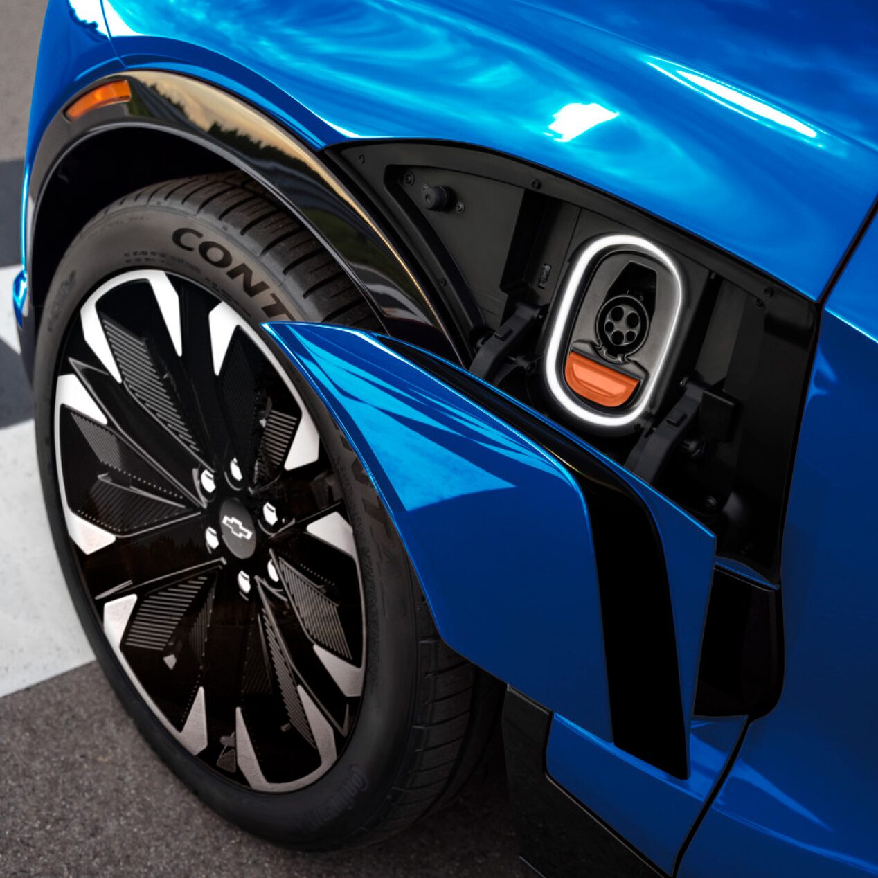 Apertura eléctrica del puerto de carga de Blazer EV de Chevrolet