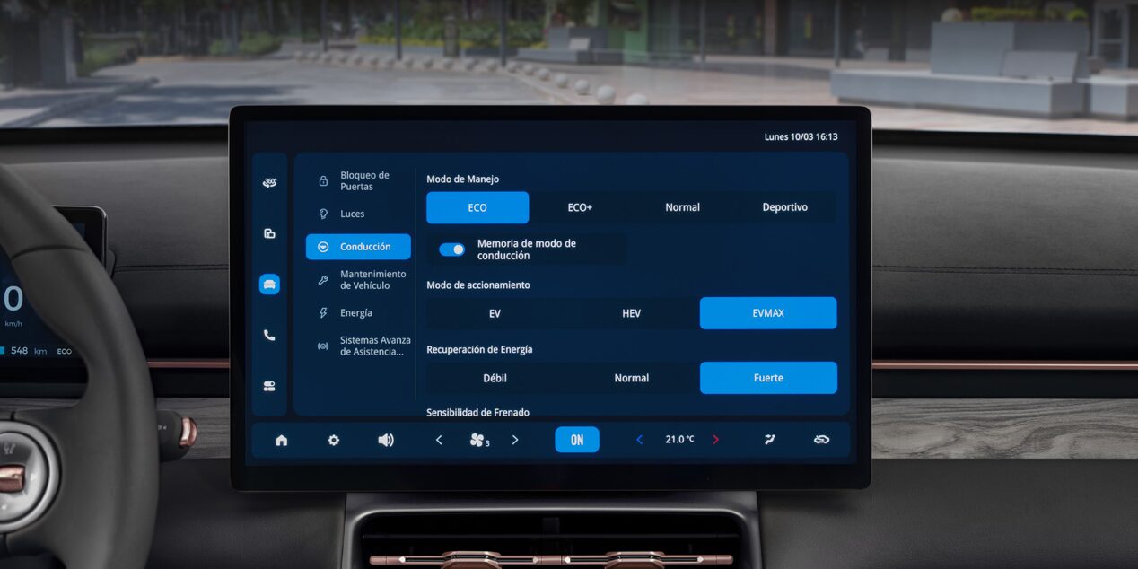 Modos de conducción personalizado de Captiva PHEV