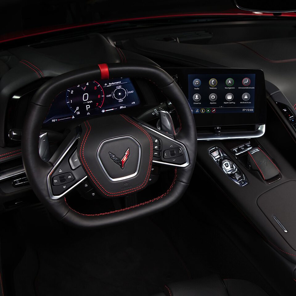 Volante con ajuste de profundidad y ajuste de altura eléctrico de Corvette 2025
