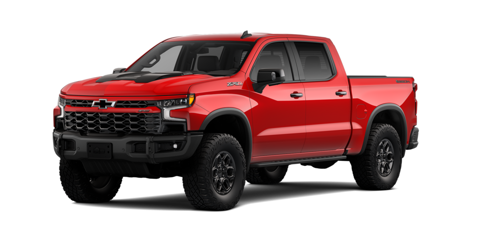 Nueva Chevrolet Cheyenne ZR2 BISON 2025, camioneta pickup color rojo radiante