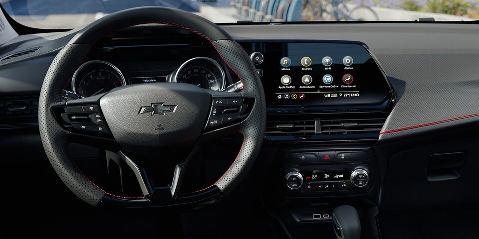 Tecnología Chevrolet Montana, camioneta pickup compacta con pantalla táctil de  8 pulgadas