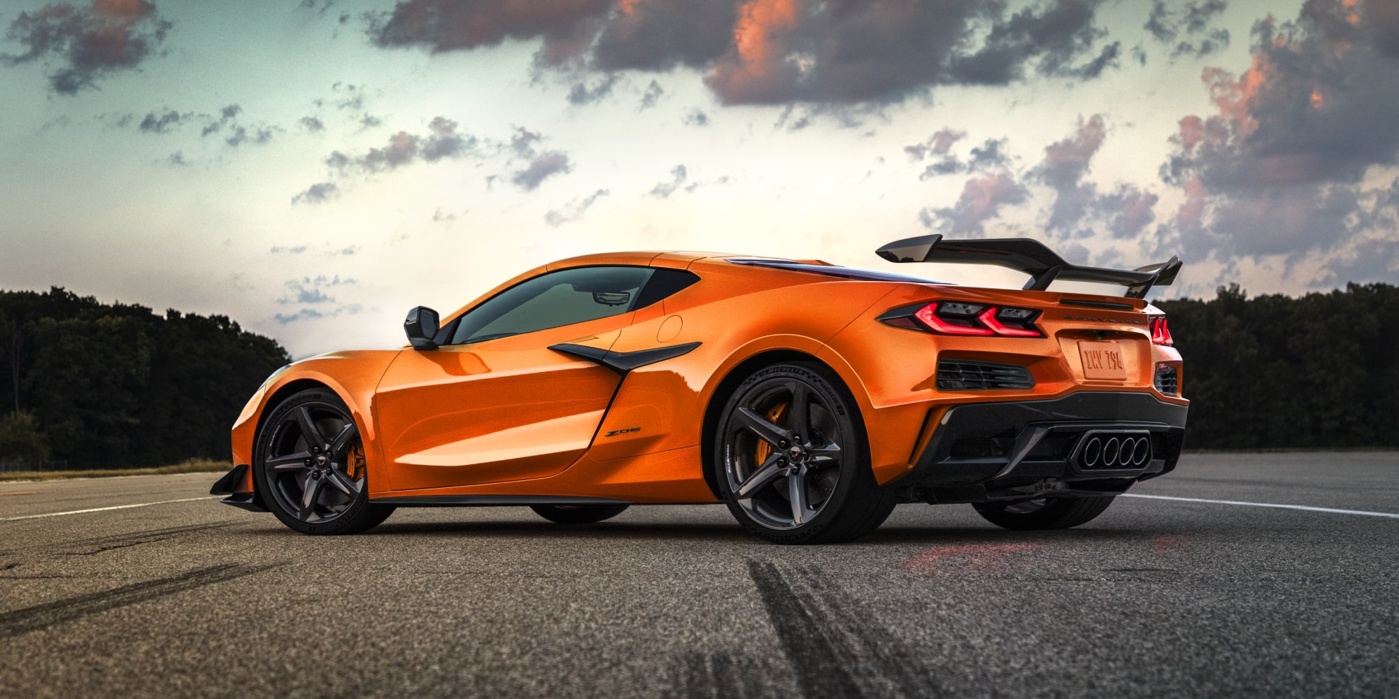 2026 Chevy Corvette Z06 Exterior Side Profile Parked on a Road