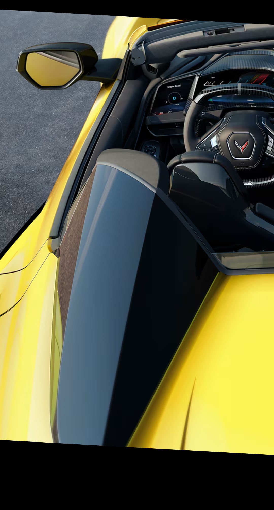 Birds Eye View of the 2026 Chevy Corvette ZR1 with the Convertible Roof Down