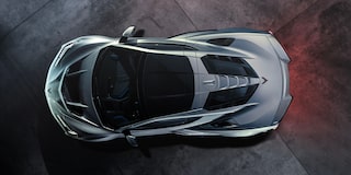 2026 Chevy Corvette ZR1X in Blade Silver Metallic Parked in a Warehouse