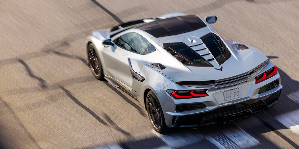 2026 Chevy Corvette ZR1X Crossing the Finish Line on a Track