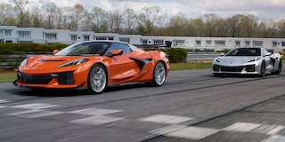 Two 2026 Chevy Corvette ZR1Xs Racing on a Track