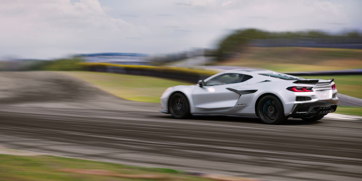 2026 Chevy Corvette ZR1X Driving on a Racetrack