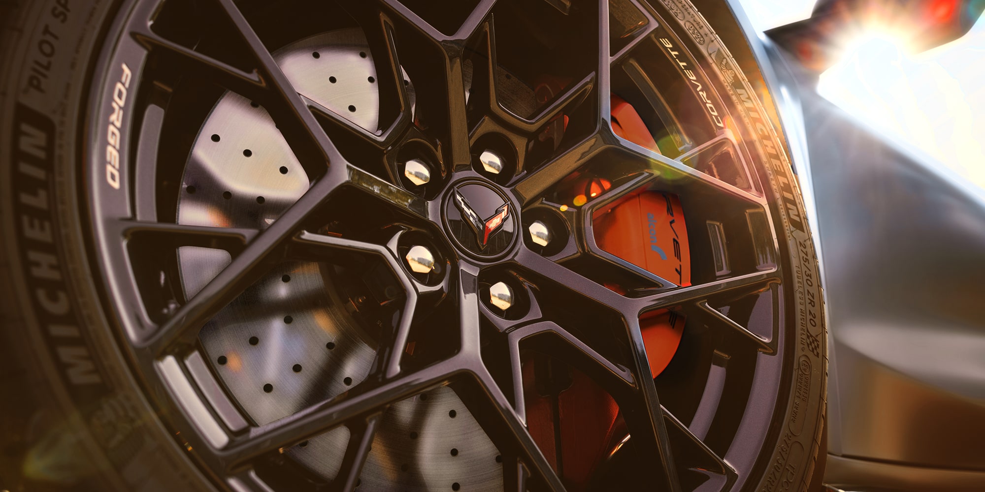 Close-Up View of the Rims and Brakes on the 2026 Chevy Corvette ZR1X