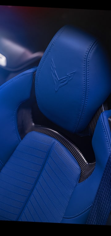 Close-Up of Headrest Logo Inside the 2026 Chevy Corvette ZR1X