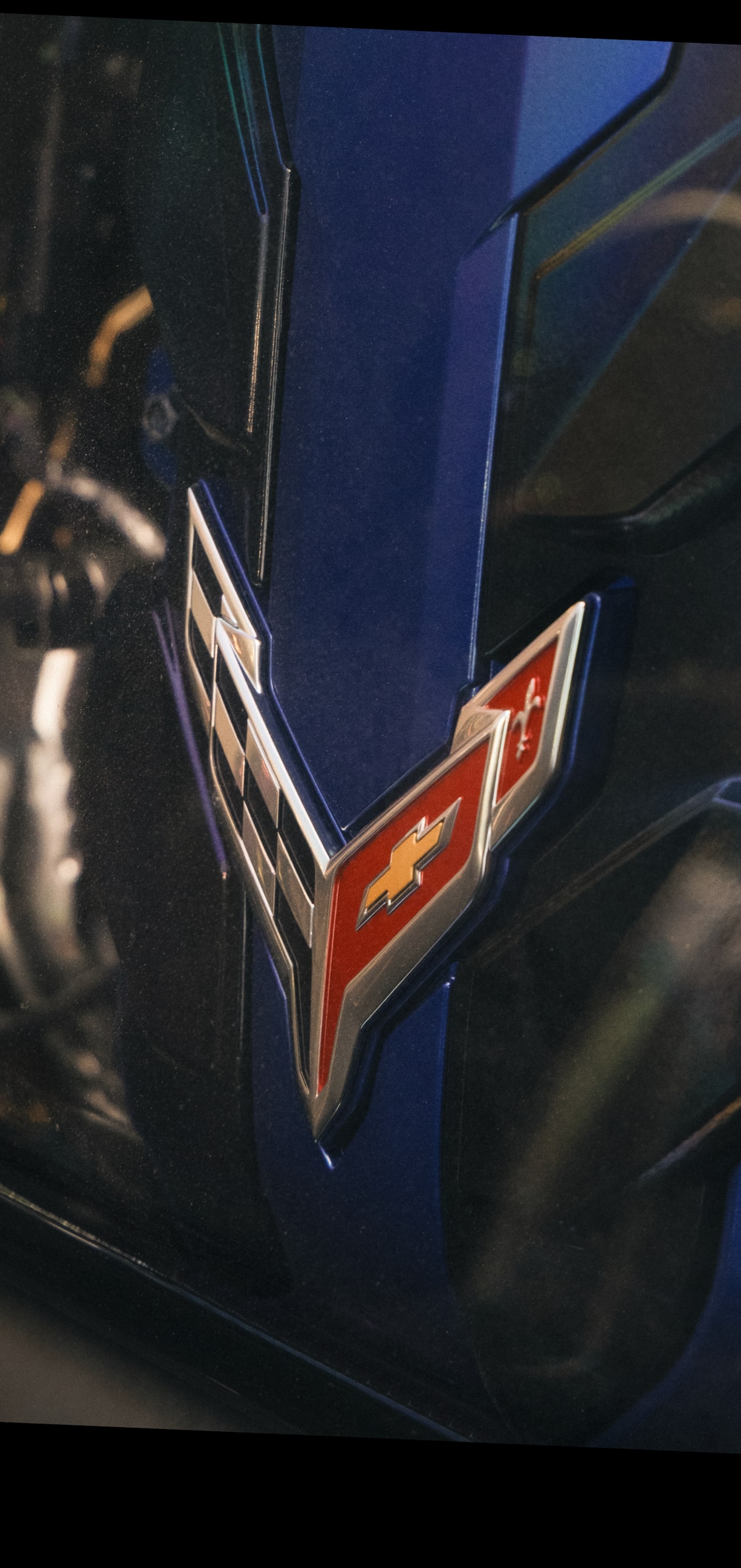 Close-up of the Grand Sport X Emblem on the Door Interior of the Corvette