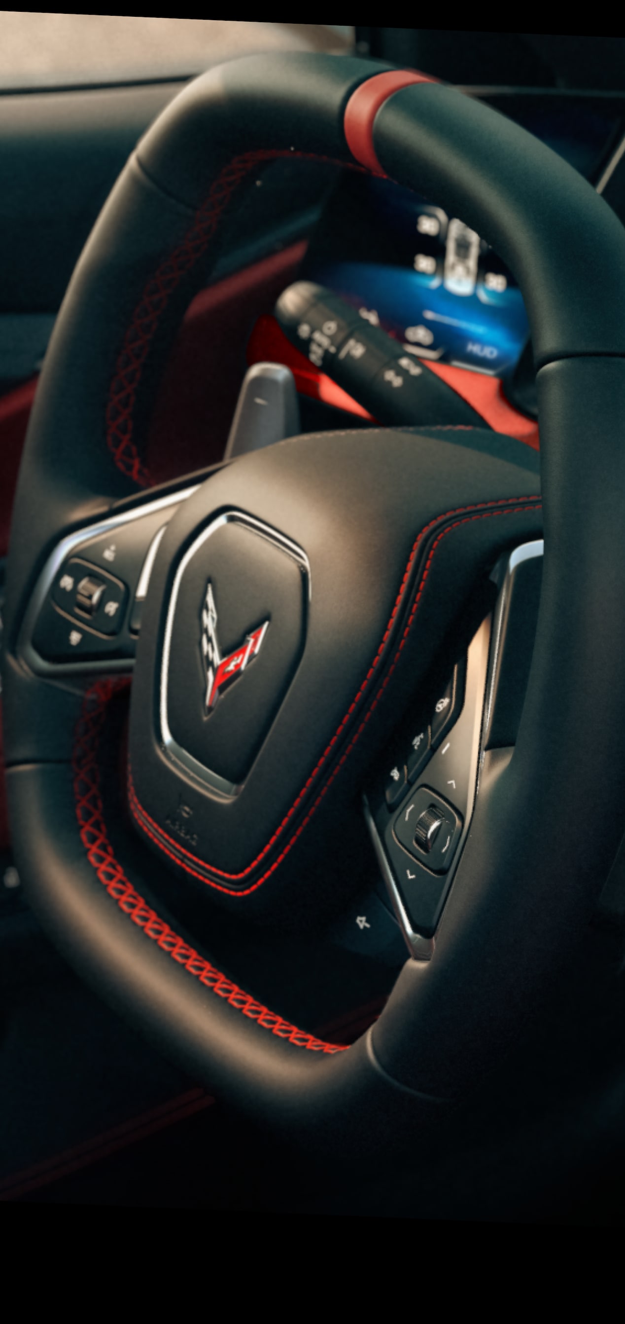 Volante en el interior del Chevy Corvette Stingray 2027