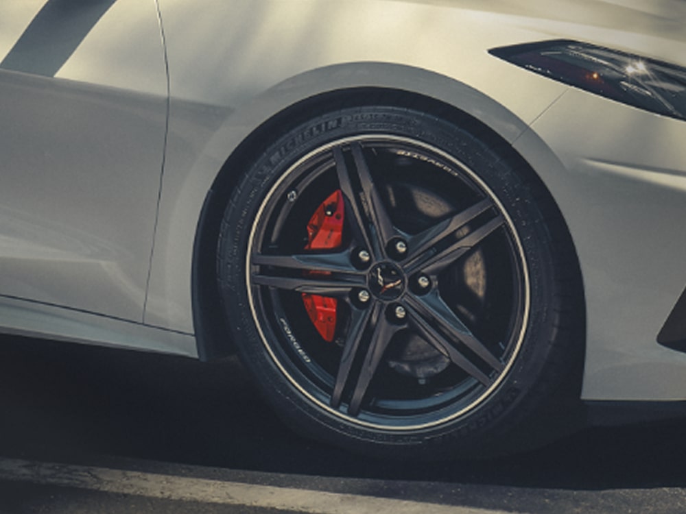 Close-up of the 2027 Corvette Stingray Wheels