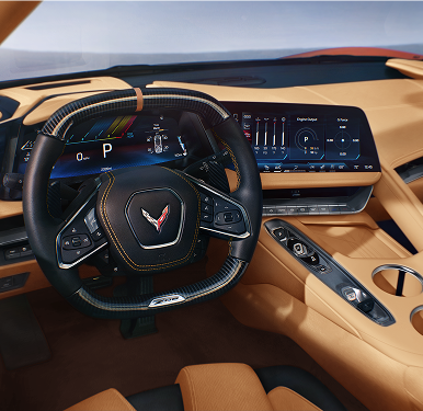 Steering wheel of the 2027 Chevrolet Corvette Z06.