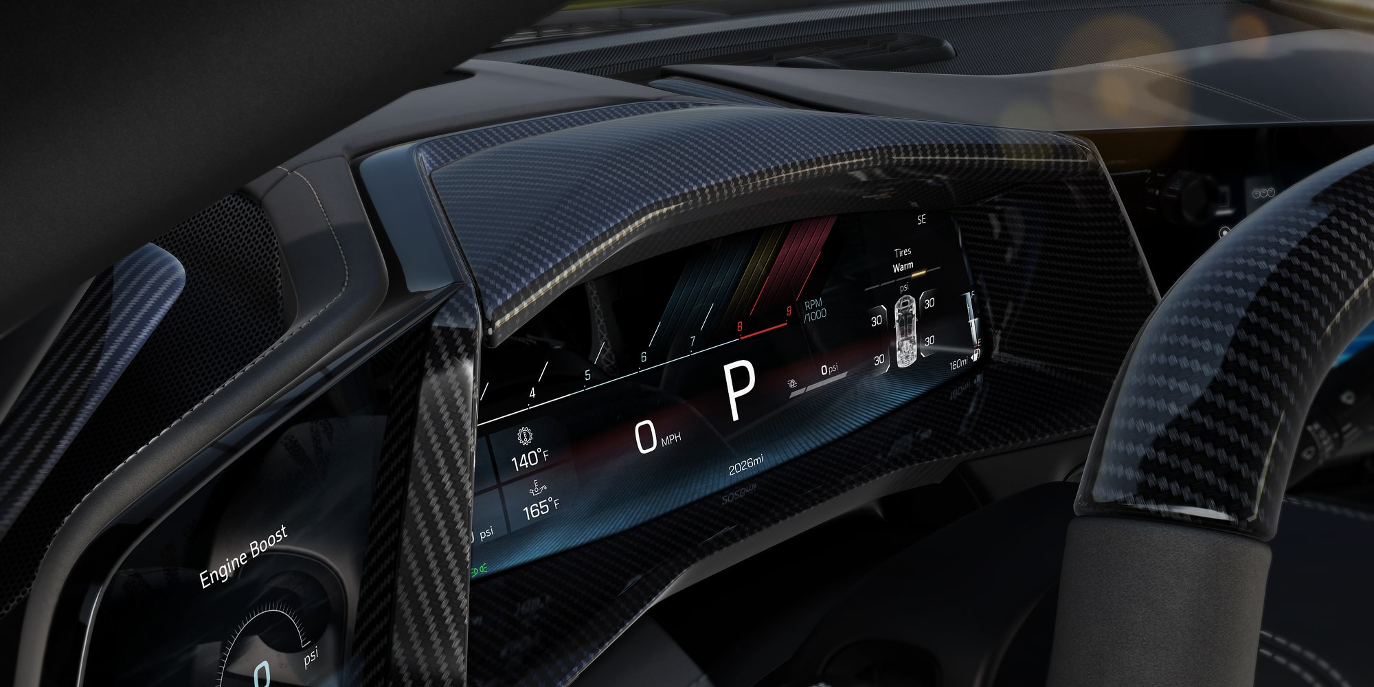 Pantalla de Chevy Corvette ZR1 2027