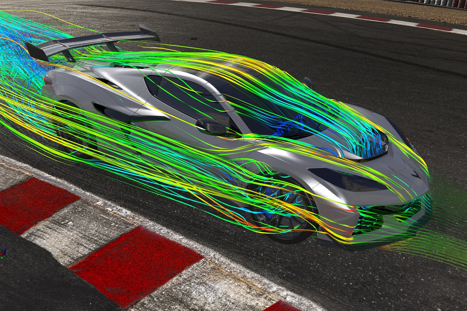 Aerodynamic Technology Diagram of the 2027 Chevy Corvette ZR1X