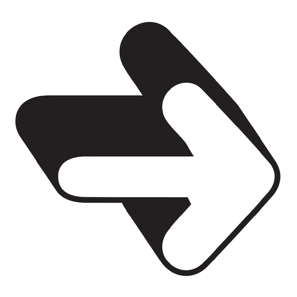 A line drawing of an arrow pointing to the right.