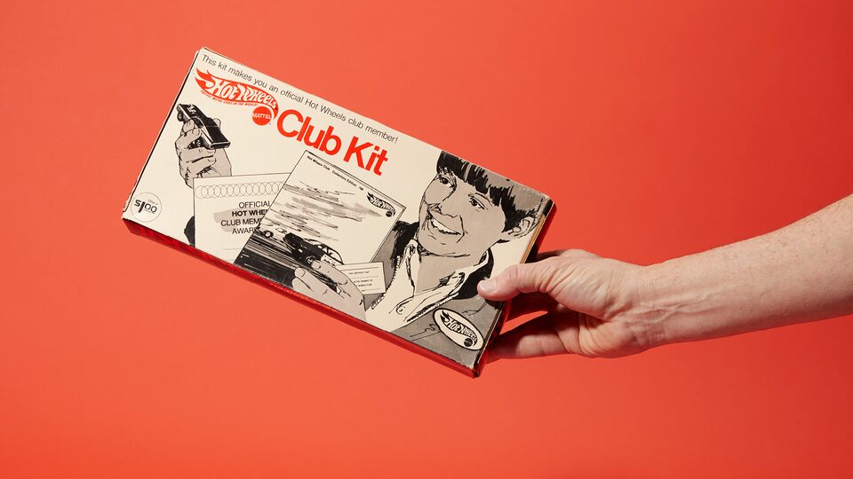 An original Hot Wheels Club Kit box.