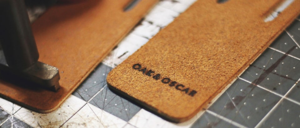 A close-up of a template for a watch wallet.