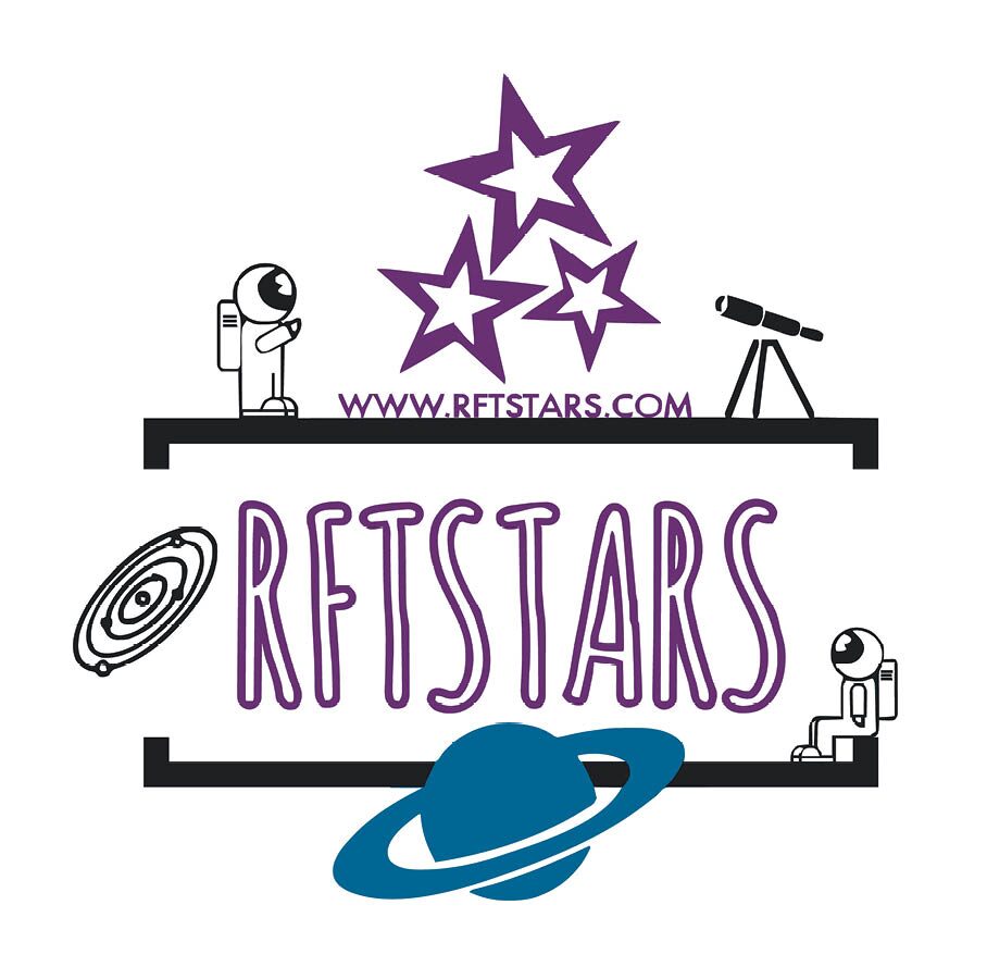 El logotipo de la organización Reach por the Stars.