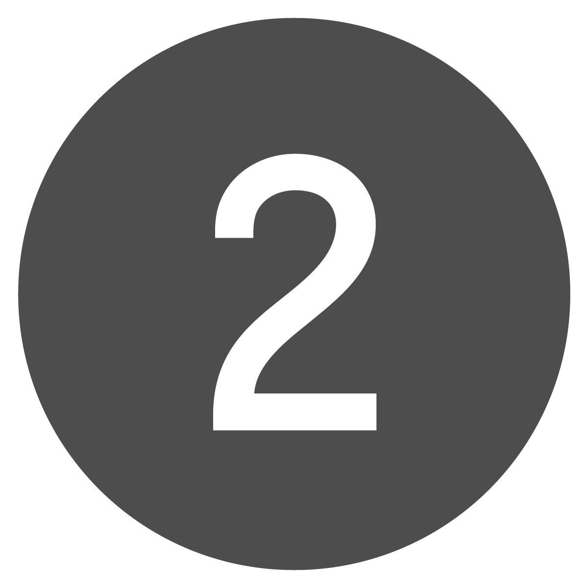 Circle button of the number two.