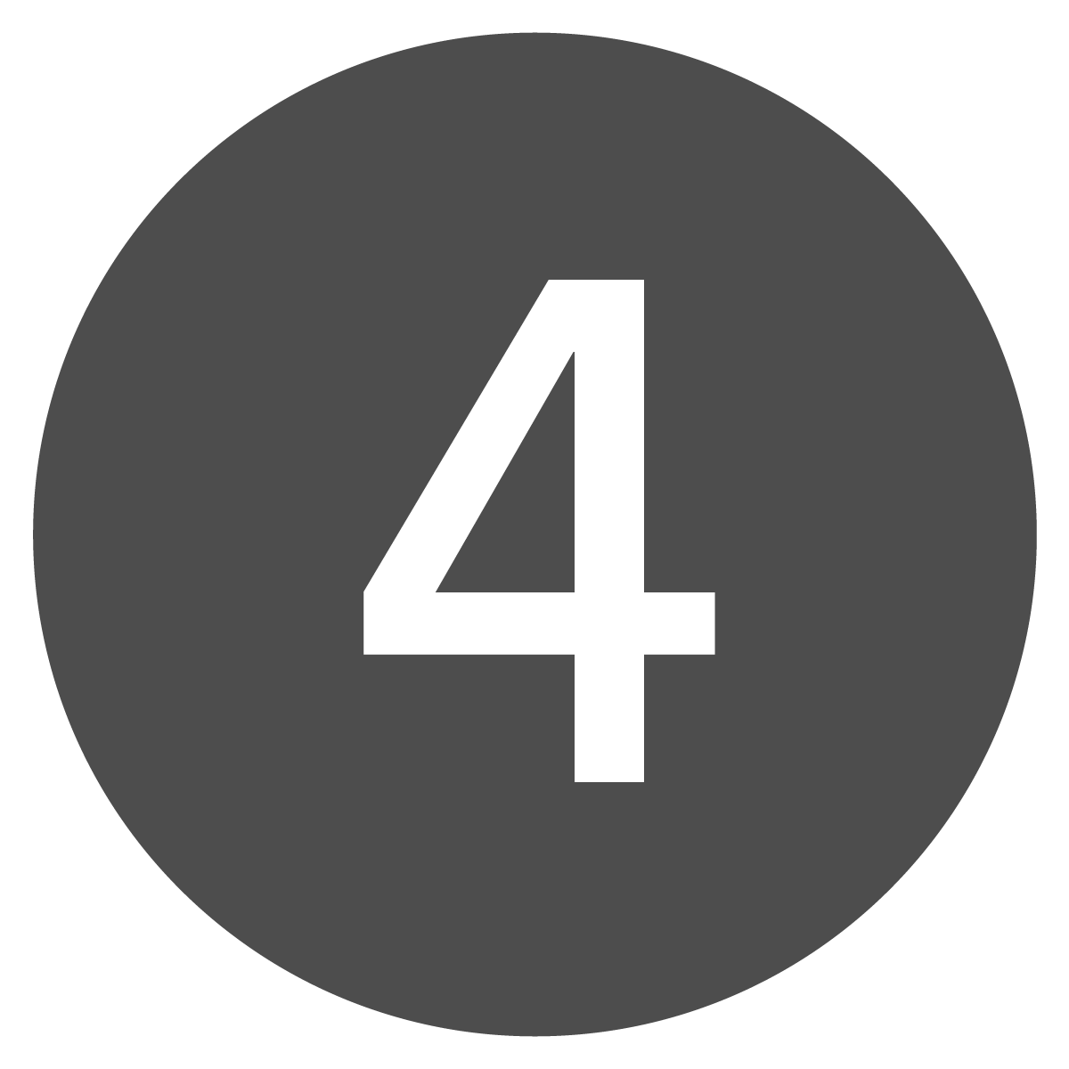 Circle button of the number four.