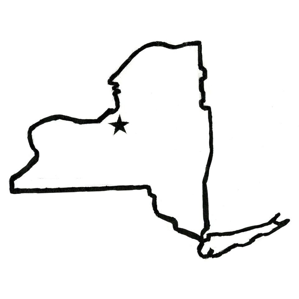 Ilustración del estado de Nueva York.